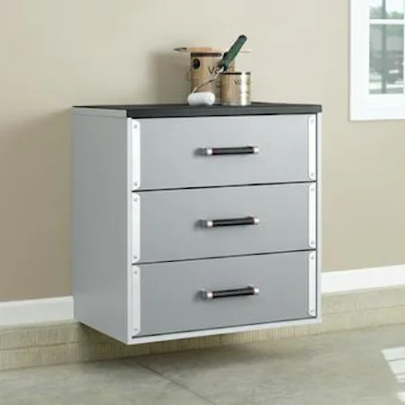 3-Drawer Base Cabinet with Rubber Work Surface